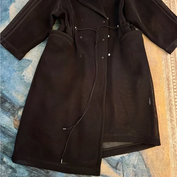 adidas x IVY PARK Black Mesh SPR Coat Sz XS - Picture 5 of 8